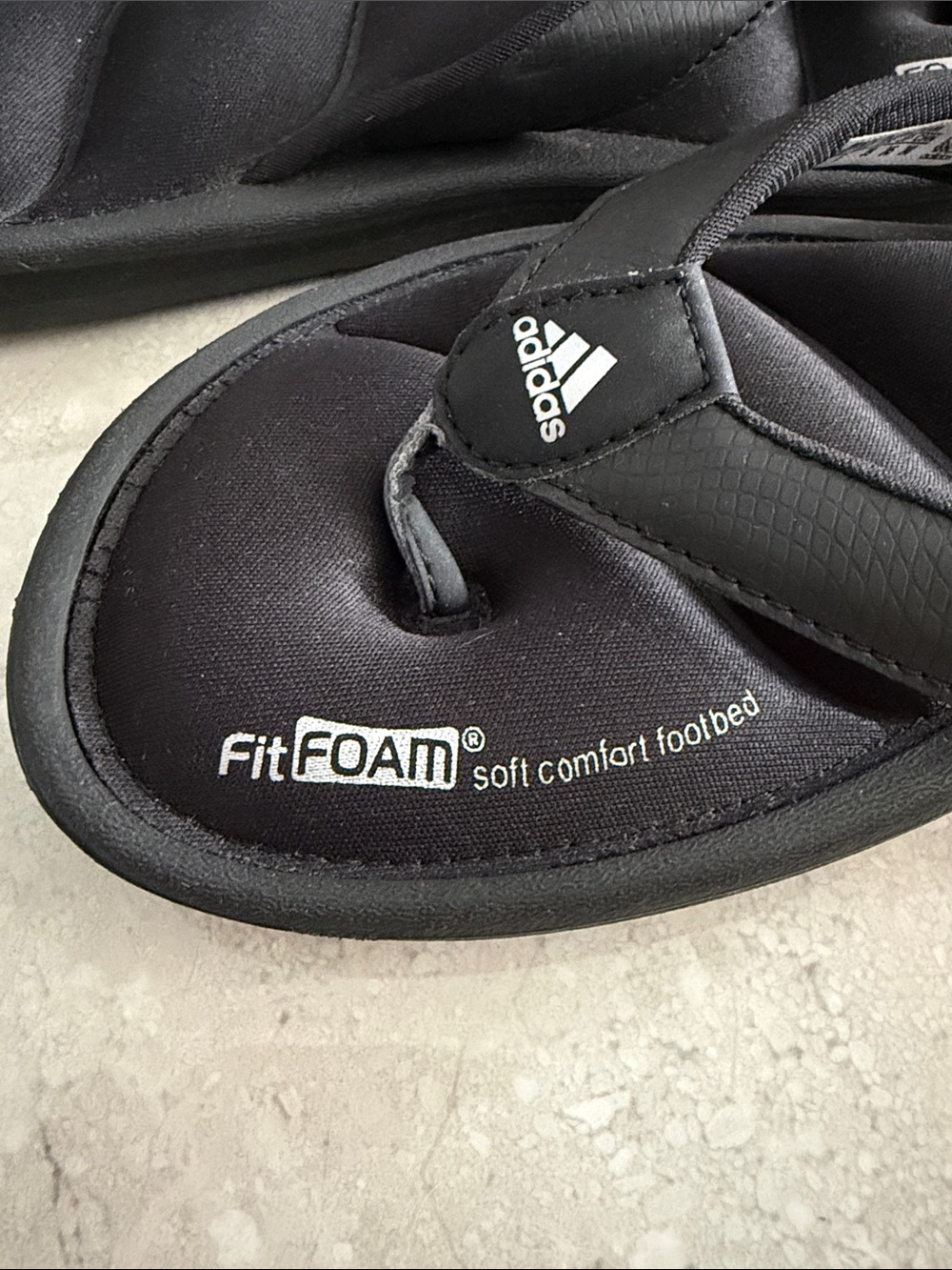 adidas Black Women’s FitFOAM™ Chilwyanda FF W Thong Flip Flops Slides Sz 7 NEW! - Picture 8 of 10